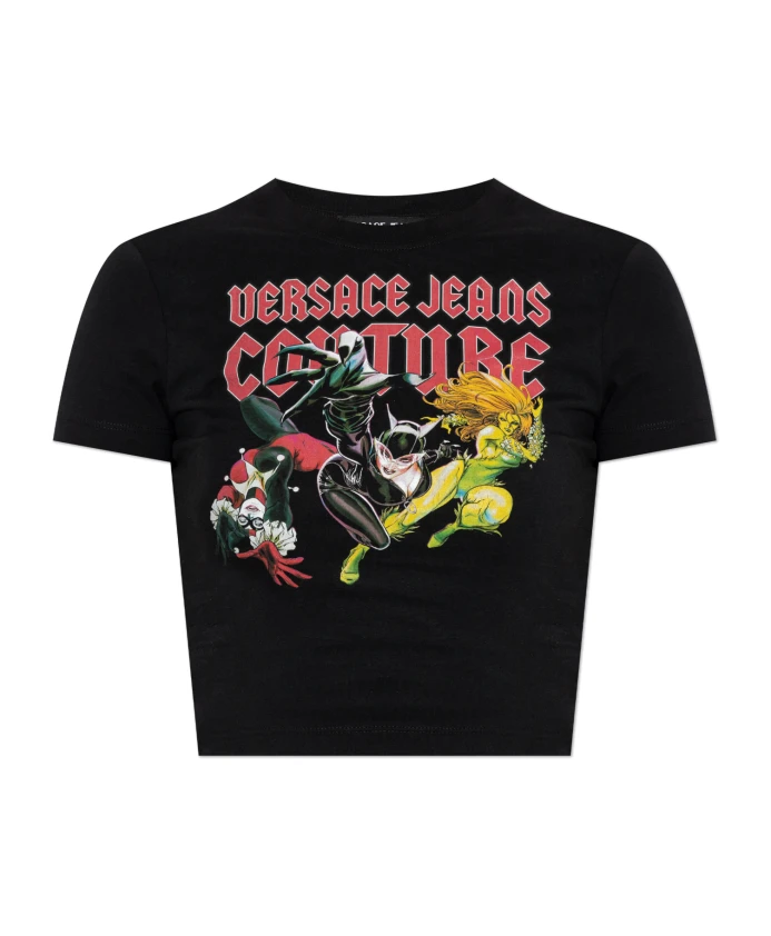 

Футболка с принтом Versace Jeans Couture, черный
