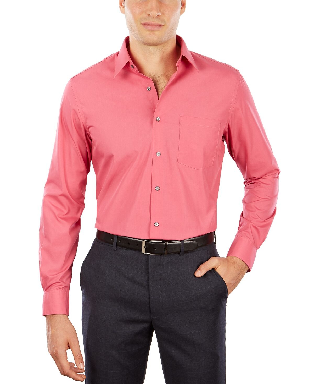 

Мужская классическая рубашка спортивного кроя из поплина Van Heusen