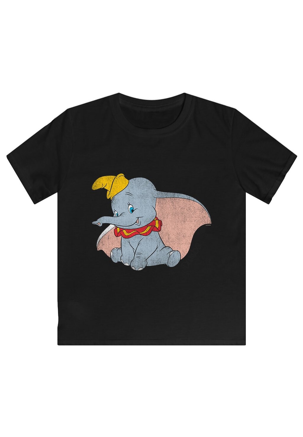 Футболка с принтом Disney Dumbo Classic Premium Film Movie Tv Comic Fan Merch Für F4NT4STIC, черный