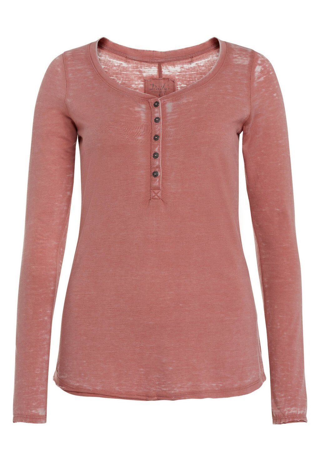 

Рубашка с длинными рукавами GERMAINE LONGSLEEVE MIT RUNDHALSAUSSCHNITT UND KNOPFLEIST DAILY'S, цвет backsteinfarben