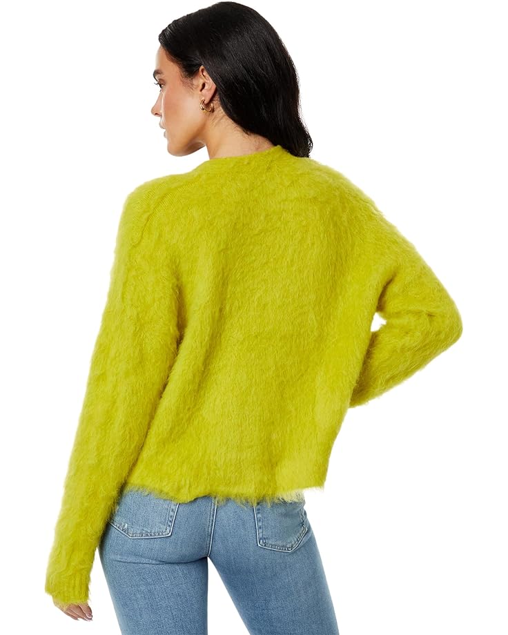 Свитер Madewell Brushed V-Neck Cardigan Sweater, цвет Heather Chartreuse