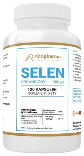 Alto Pharma, Органический селен 200 мкг, 120 капсул.
