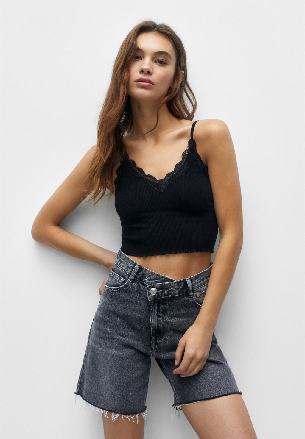 

Топ PULL&BEAR, черный