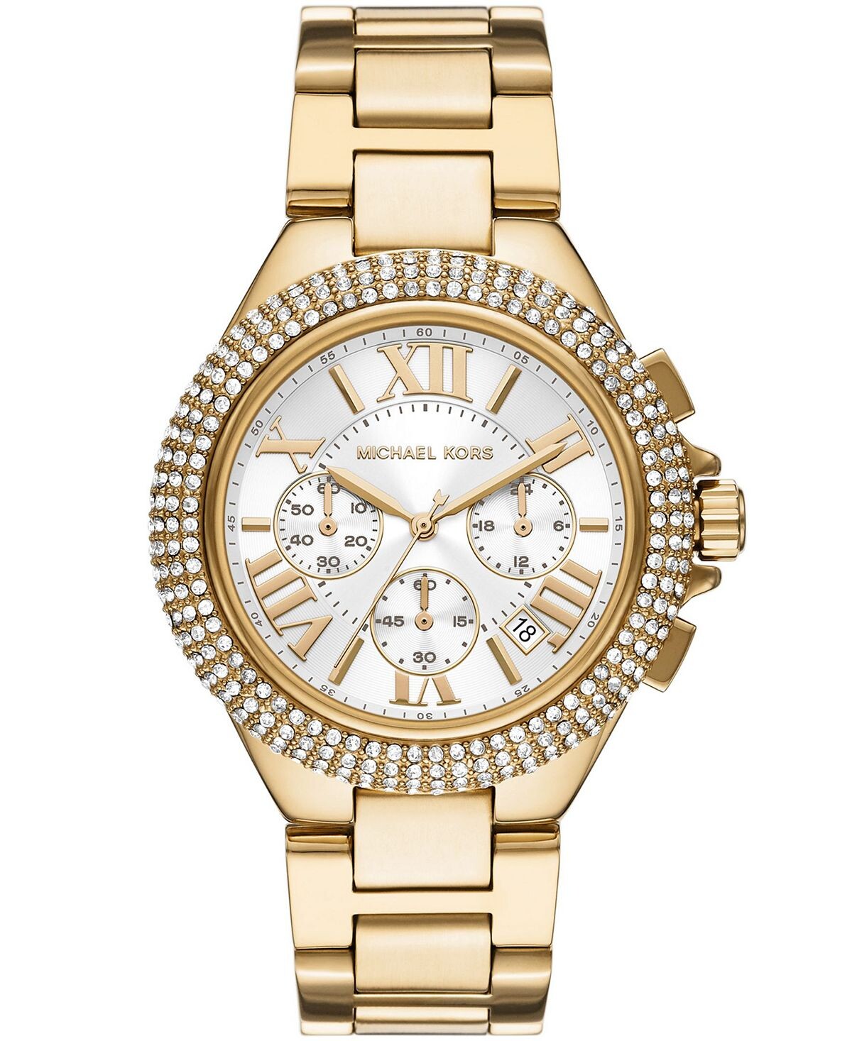 

Женские часы Camille с золотистым браслетом из нержавеющей стали, 43 мм Michael Kors, золотой