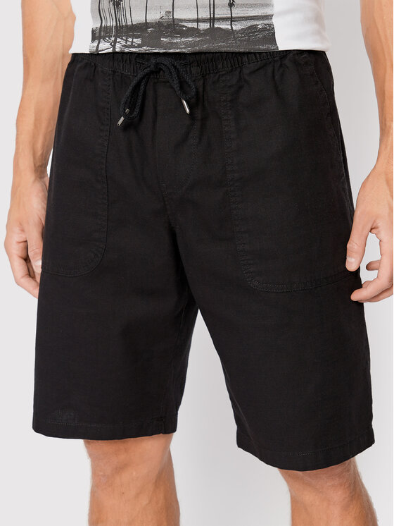 Тканевые шорты стандартного кроя Tom Tailor Denim, черный тканевые шорты tom tailor denim серый