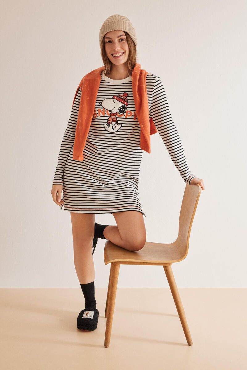 

Ночная рубашка Snoopy в полоску из 100% хлопка Women'secret, мультиколор