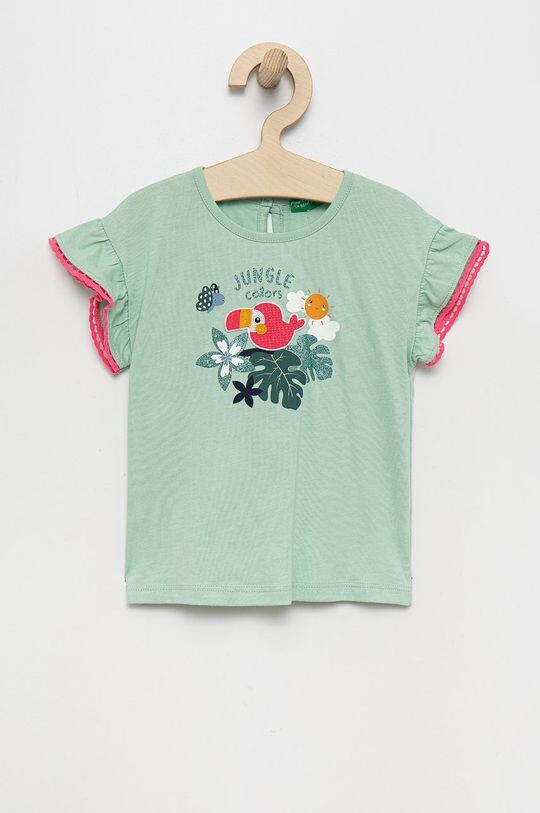 

Хлопковая футболка для детей United Colors of Benetton, зеленый