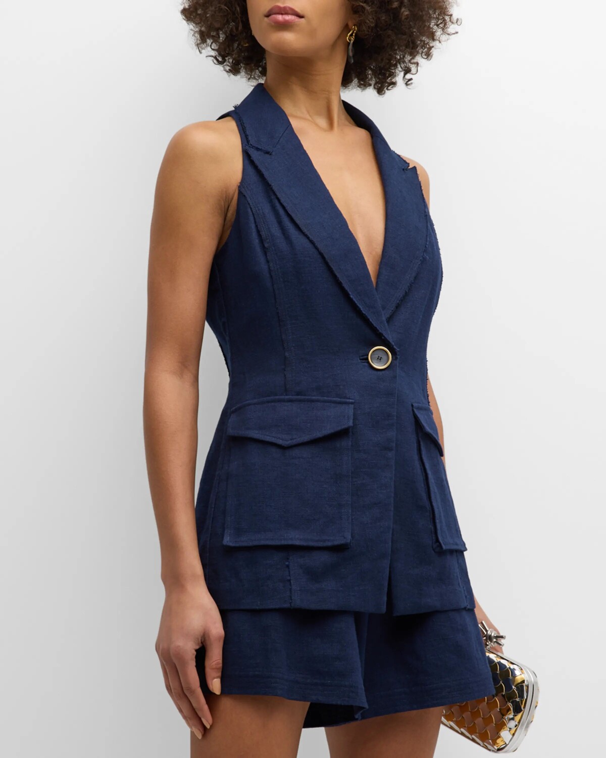 

Удлиненный жилет Paloma Ramy Brook, цвет Spring Navy
