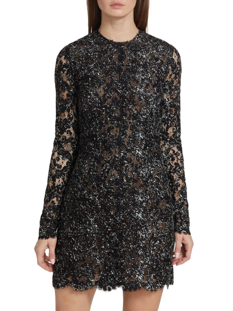 

Мини-платье из кружева с брызгами Jason Wu, черный