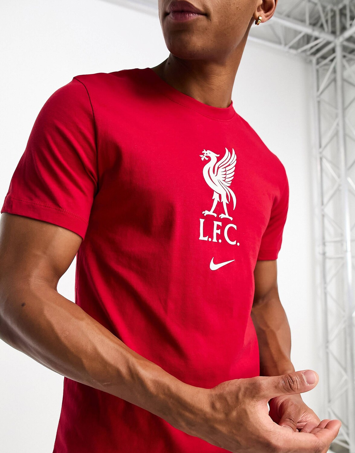 

Nike Футбол Ливерпуль ФК Красная футболка с гербом Nike Football, Красный