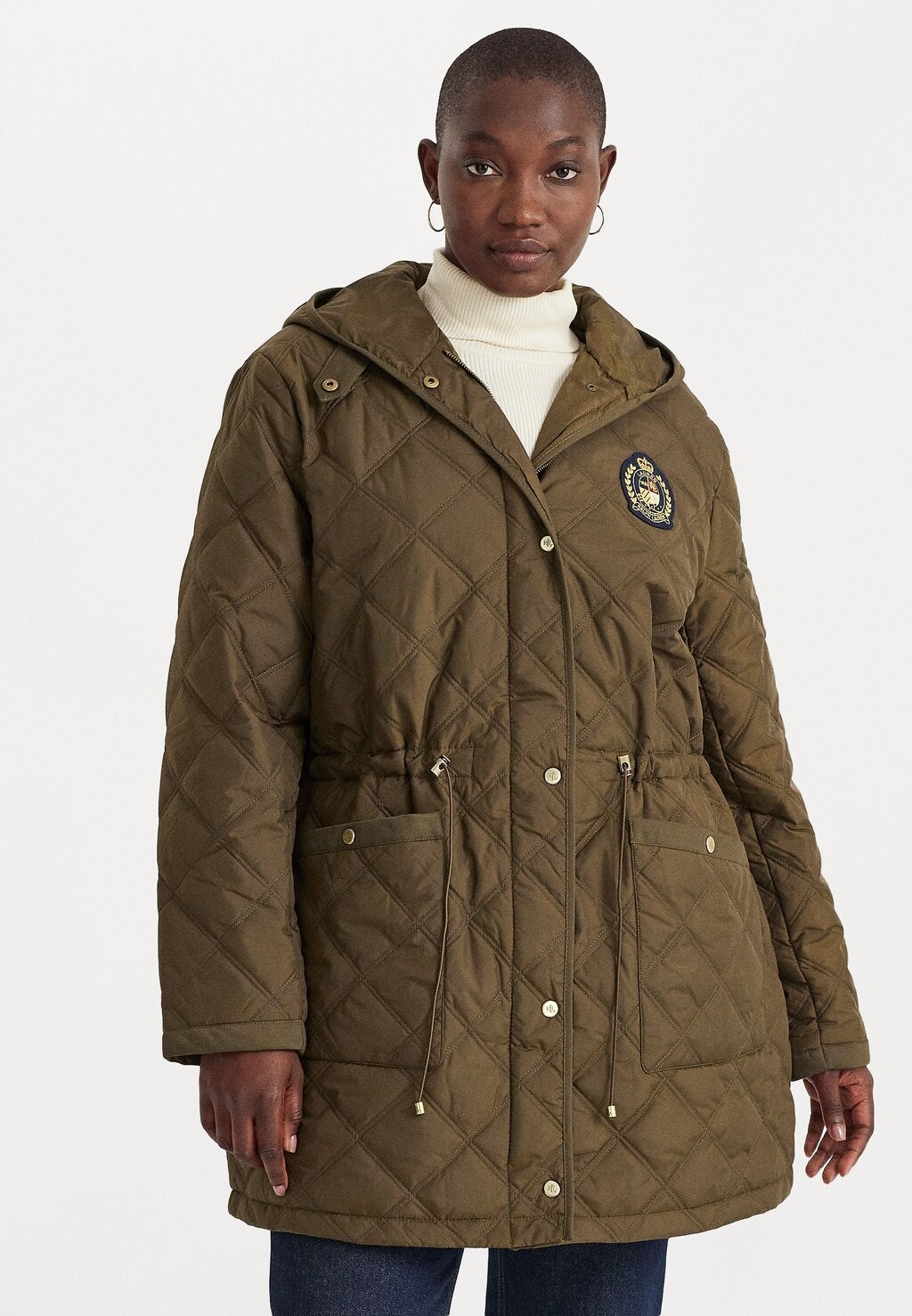 

Куртка Lauren Ralph Lauren УТЕПЛЕННОЕ ПАЛЬТО, цвет botanic green