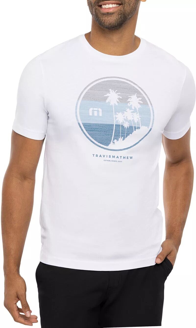 

Мужская футболка для гольфа TravisMathew с морской пеной, белый
