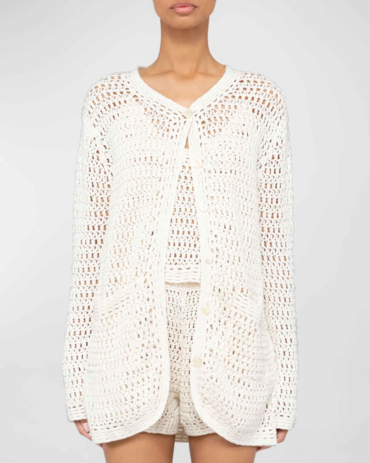 

Кардиган Lucy Boxy крючком LESET, цвет Creme
