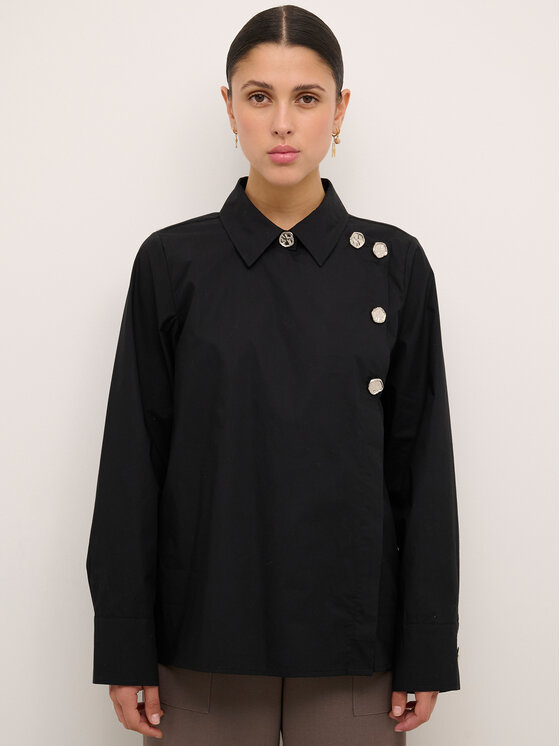 Рубашка классического кроя Karen By Simonsen, черный рубашка классического кроя karen by simonsen белый