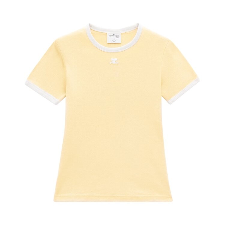 

Футболка Courrèges Contrast 'Pollen/Heritage White', белый