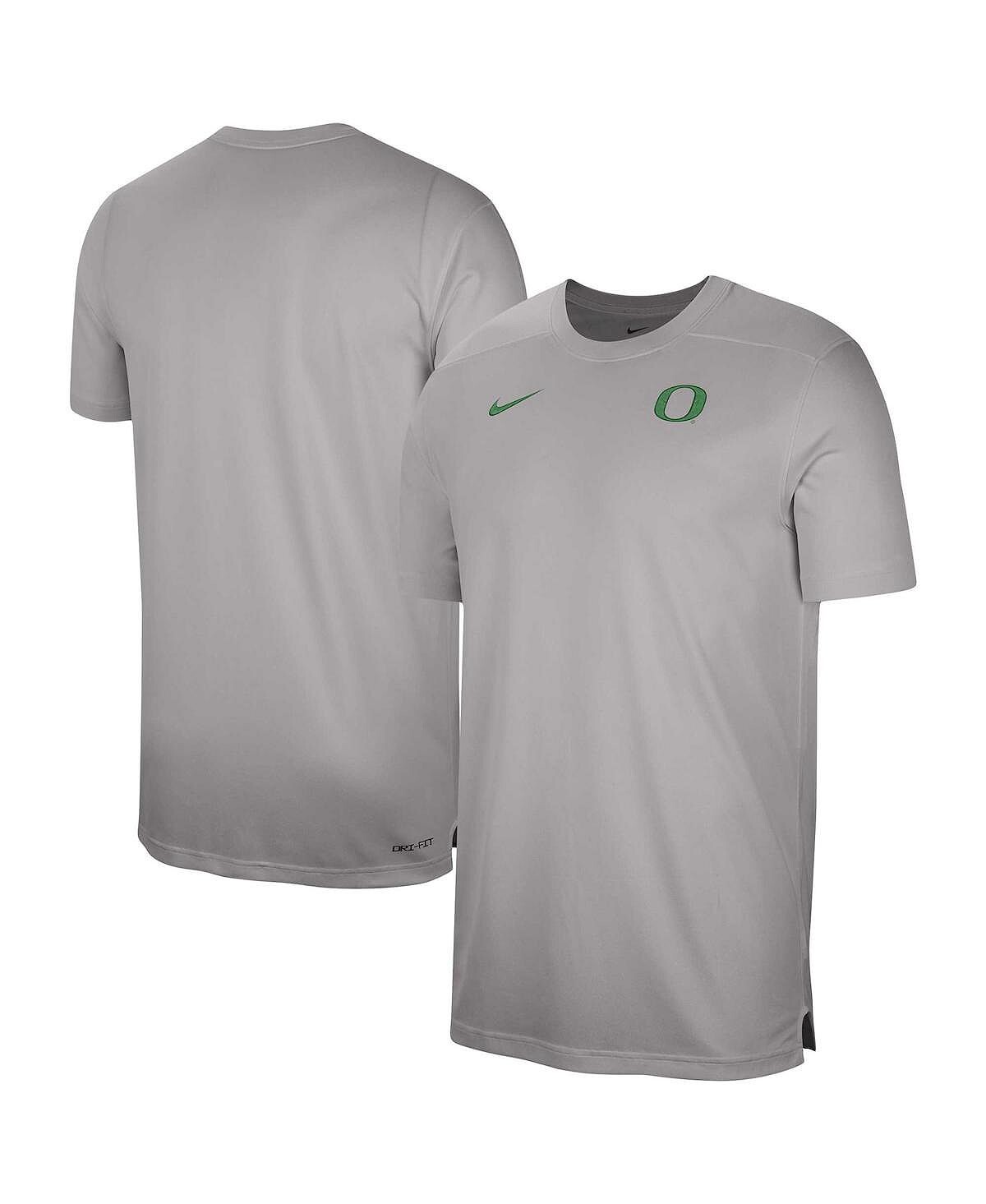 

Мужская футболка Hether Grey Oregon Ducks Sideline Coaches Performance Top Nike