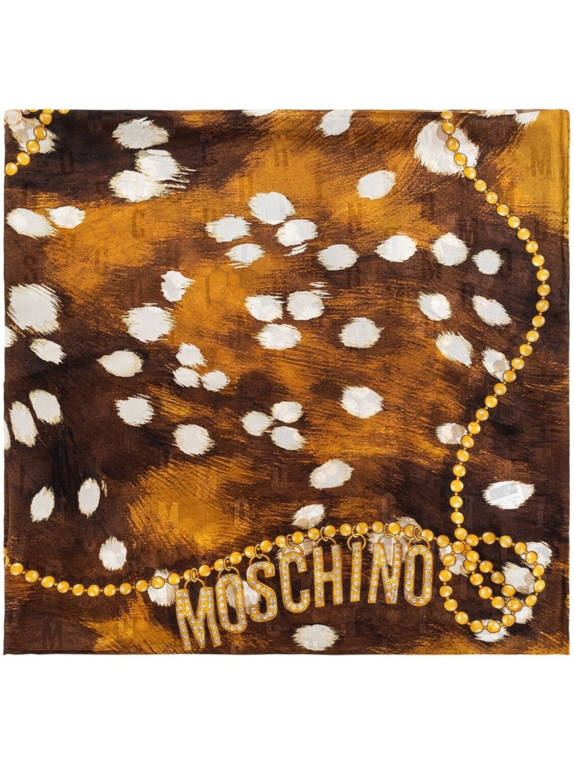 

Moschino шарф с эффектом trompe l'oeil, коричневый