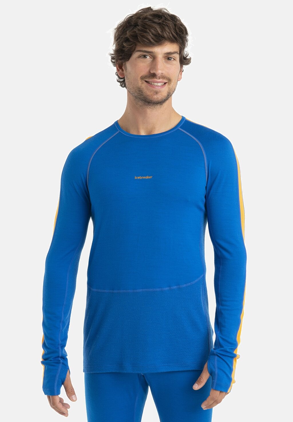 

Майка Merino Zoneknit 200 Ls Crewe Icebreaker, цвет lazurite solar cb