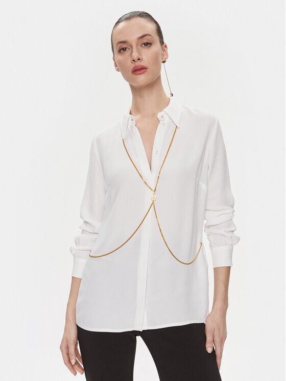 

Рубашка стандартного кроя Elisabetta Franchi, белый
