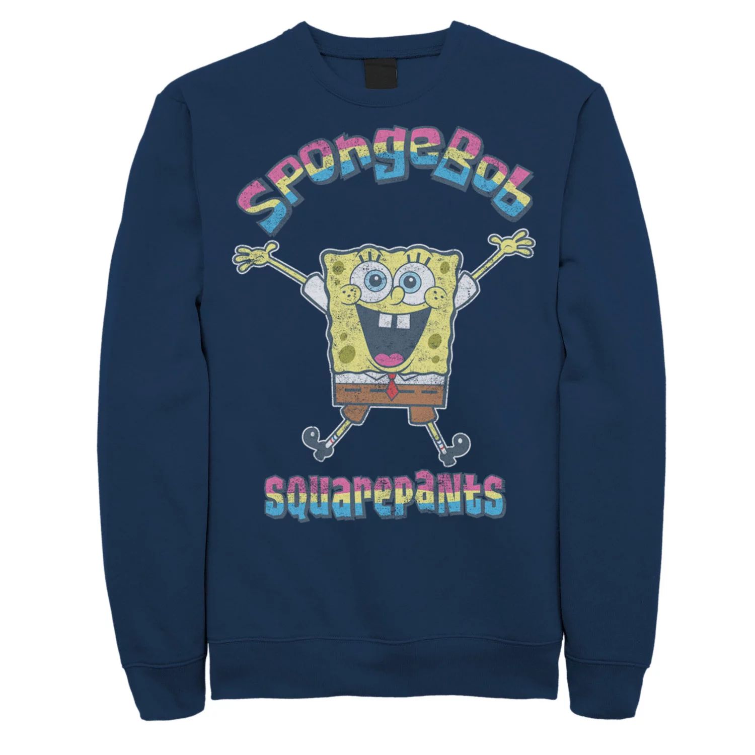 Мужской свитшот с радужным логотипом Sponge Bob SquarePants Nickelodeon цена и фото