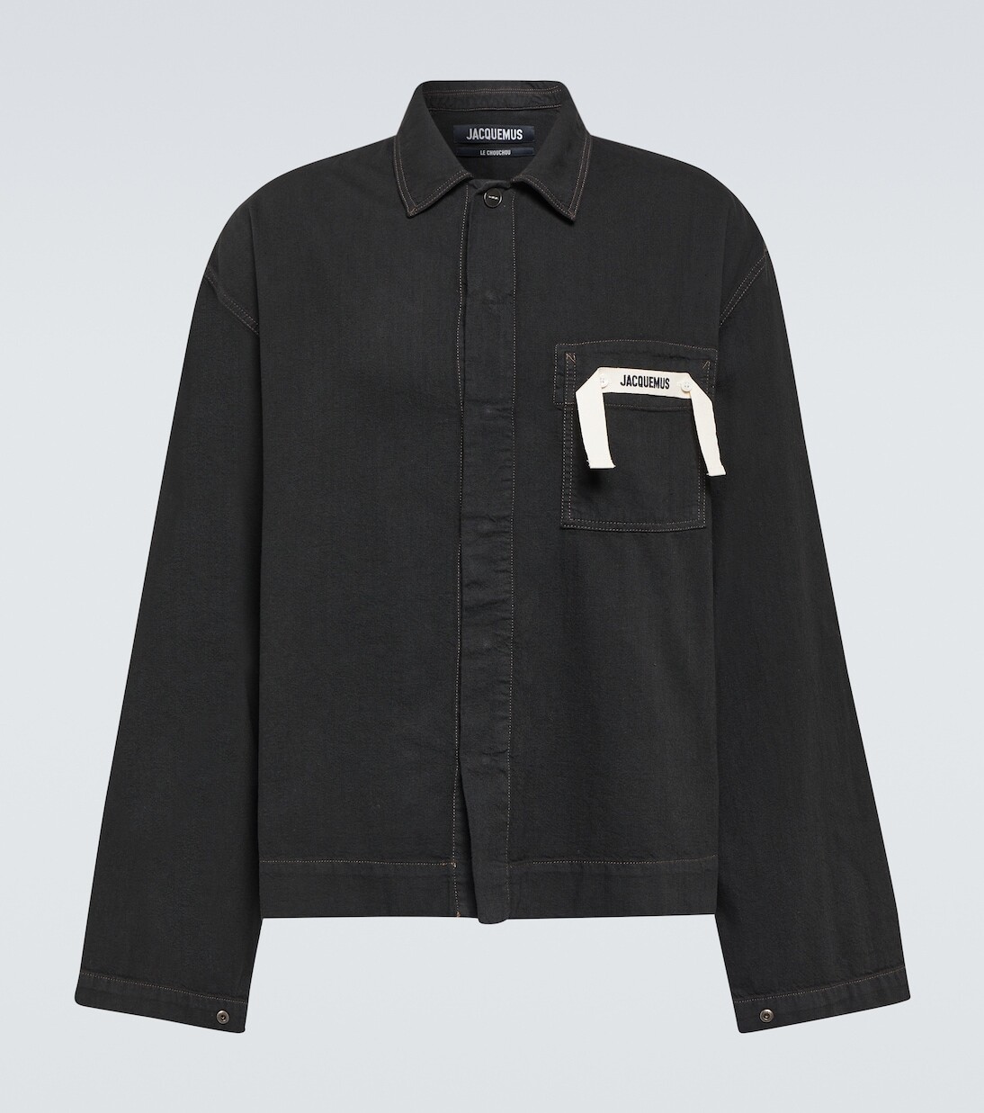 

Хлопковая рубашка la chemise de nîmes Jacquemus, черный
