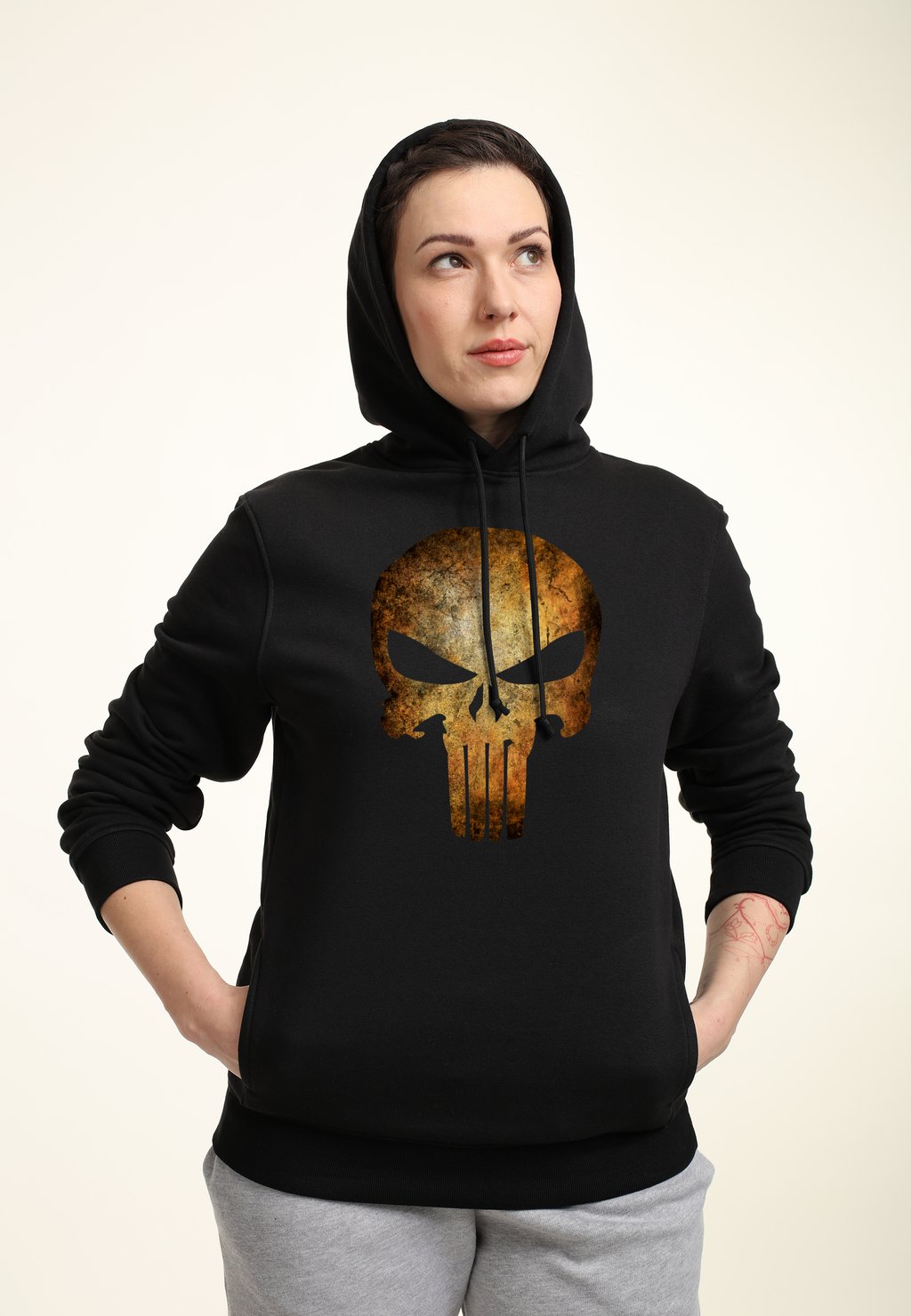 

Толстовка с капюшоном MARVEL OTHER PUNISHER REAL SKULL Marvel, черный