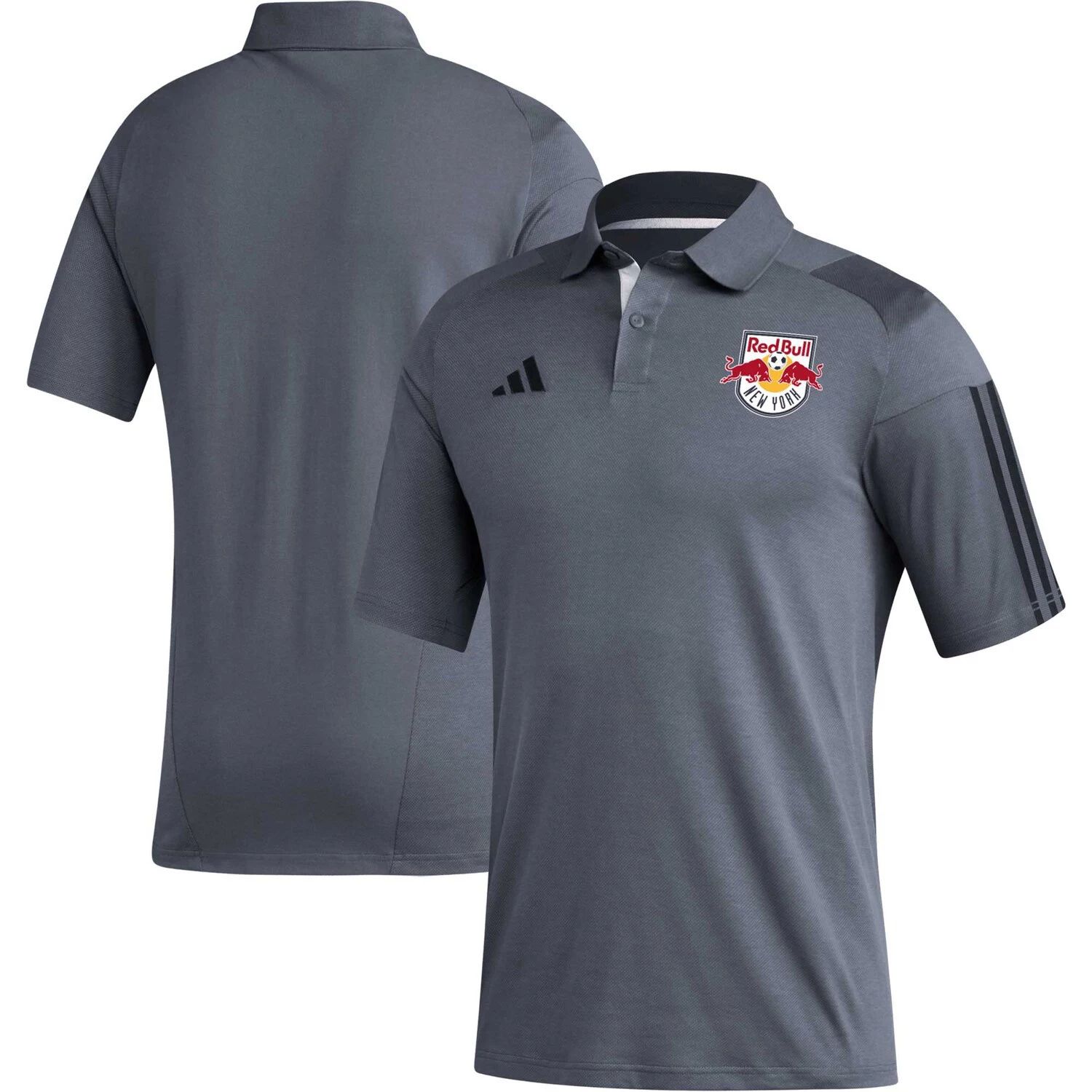 Мужская серая футболка-поло для тренировок New York Red Bulls 2023 adidas