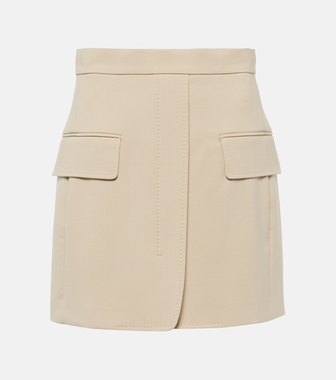 

Мини-юбка nuoro из смесовой шерсти Max Mara, бежевый