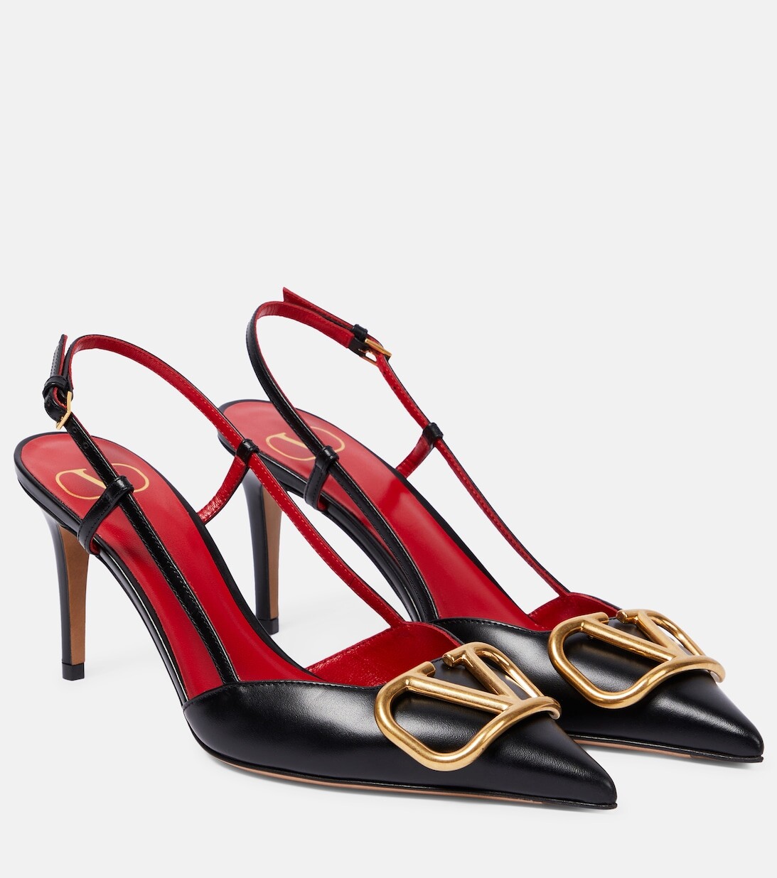 

Туфли-лодочки VLogo Signature 80 с ремешком на пятке Valentino Garavani, черный