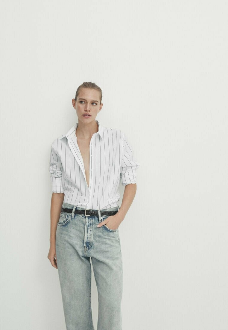 

Блуза на пуговицах Massimo Dutti, белый