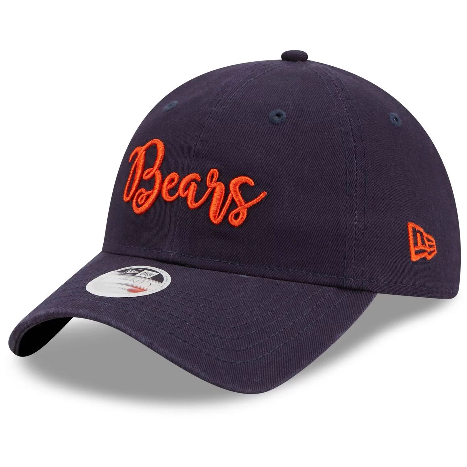 

Женская регулируемая шапка New Era Navy Chicago Bears Script 9TWENTY New Era