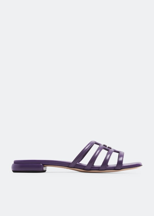 

Сандалии Miu Miu Padded Leather, фиолетовый