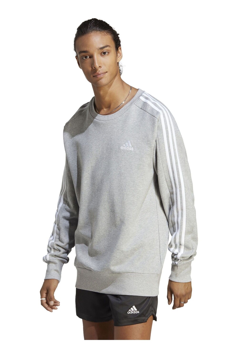 

Толстовка 3 Sportswear Essentials из ткани с петлями adidas, серый