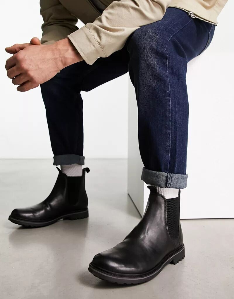 

Повседневные ботинки челси schuh Dylan из черной кожи