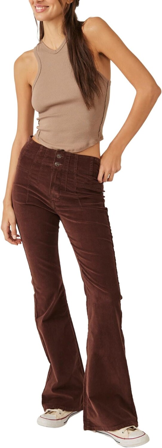 

Джинсы Jayde Cord Flare Free People, цвет French Roast