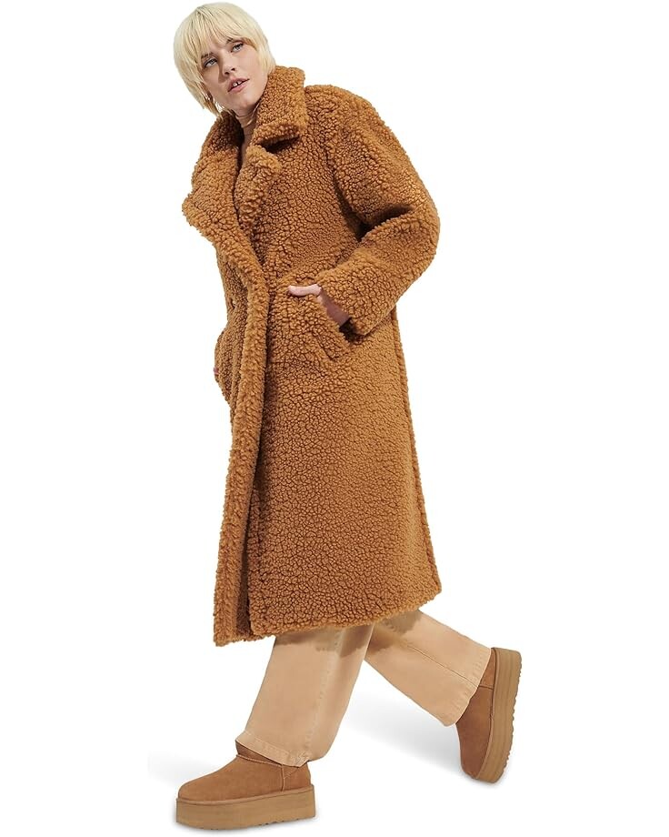 

Пальто UGG Gertrude Long Teddy, цвет Chestnut