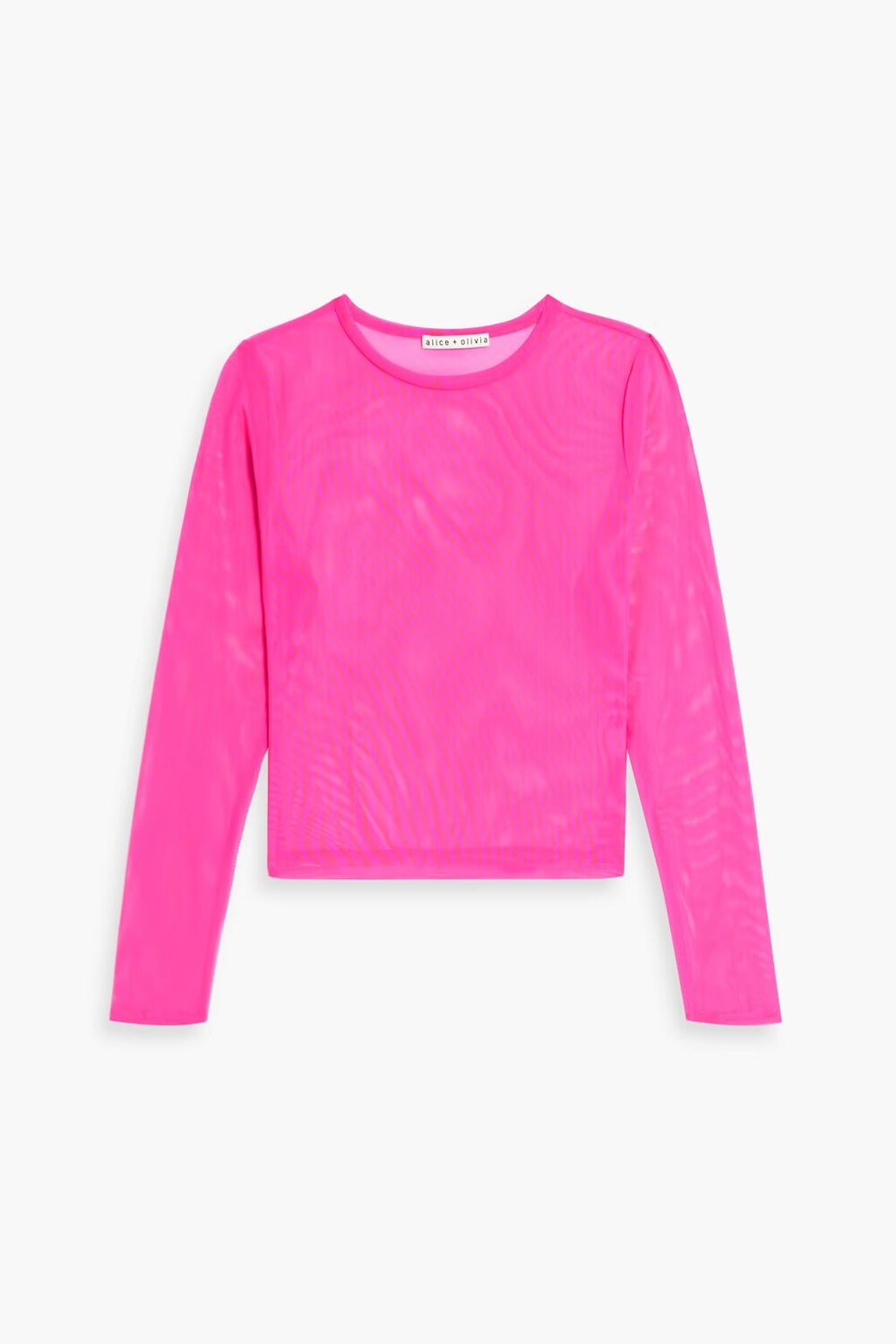 

Укороченный сетчатый топ Delania Alice + Olivia, ярко-розовый