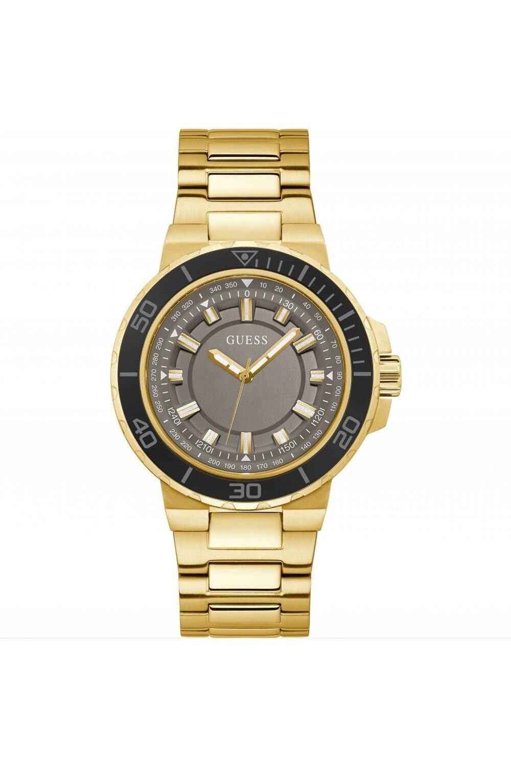 

Модные аналоговые кварцевые часы из нержавеющей стали - Gw0426G2 Guess, золото