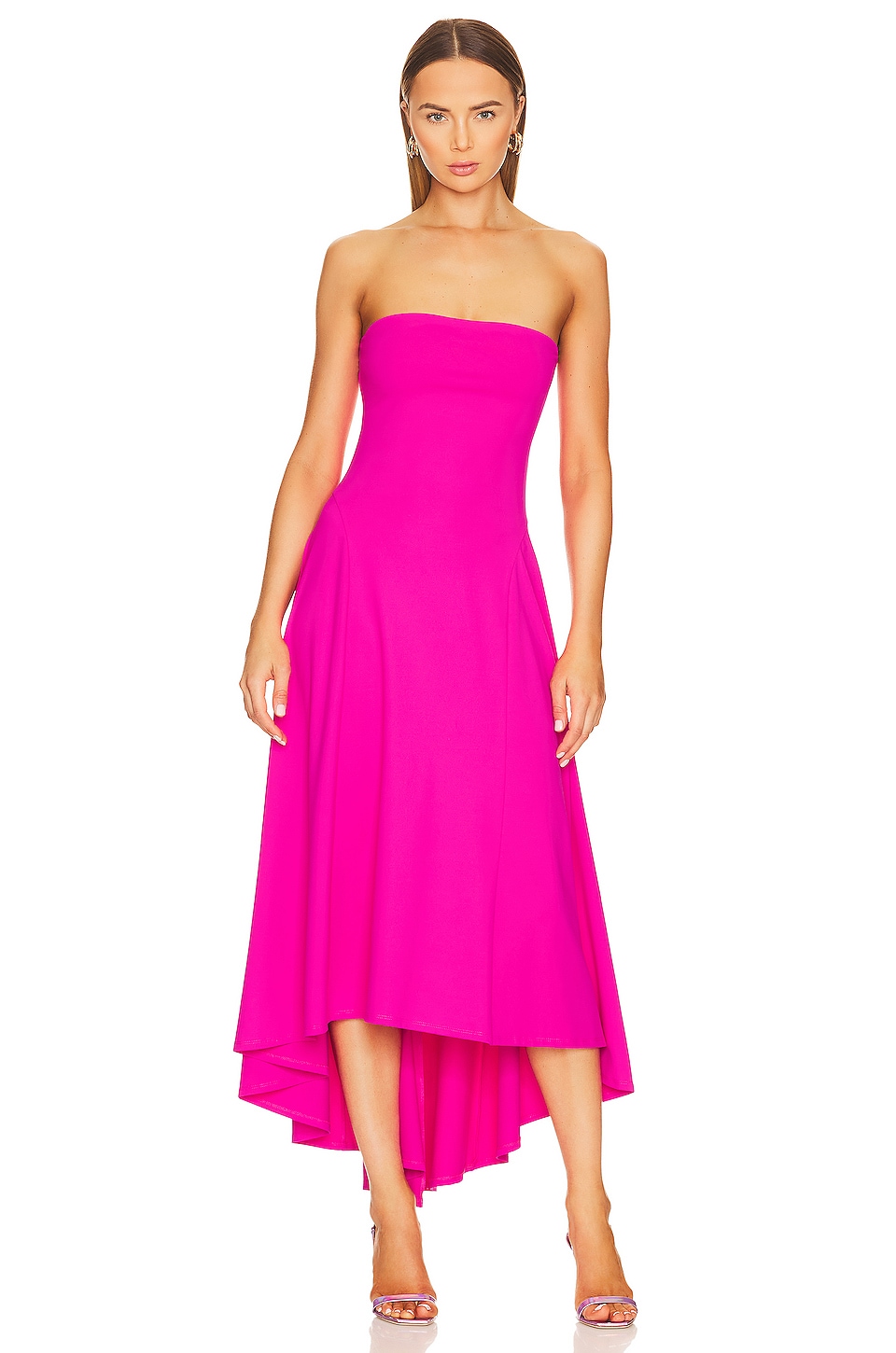 цена Платье Susana Monaco High Low Strapless, цвет Pink Glo