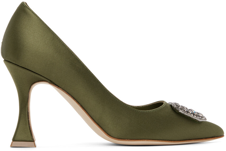 

Зеленые туфли на каблуке Floritanuhi Manolo Blahnik
