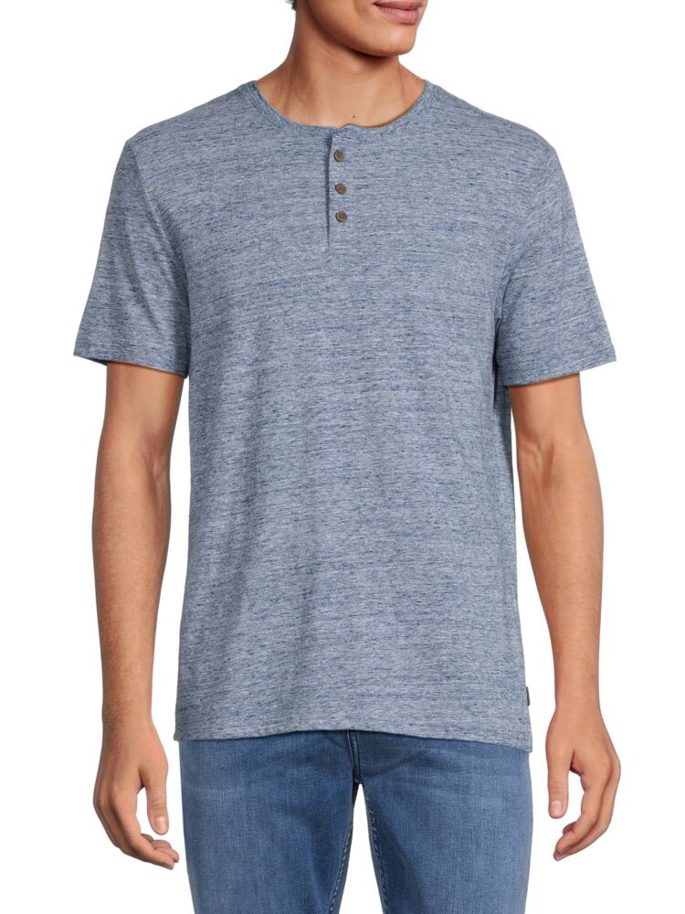 

Вязаная футболка с короткими рукавами Lucky Brand, темно-синий