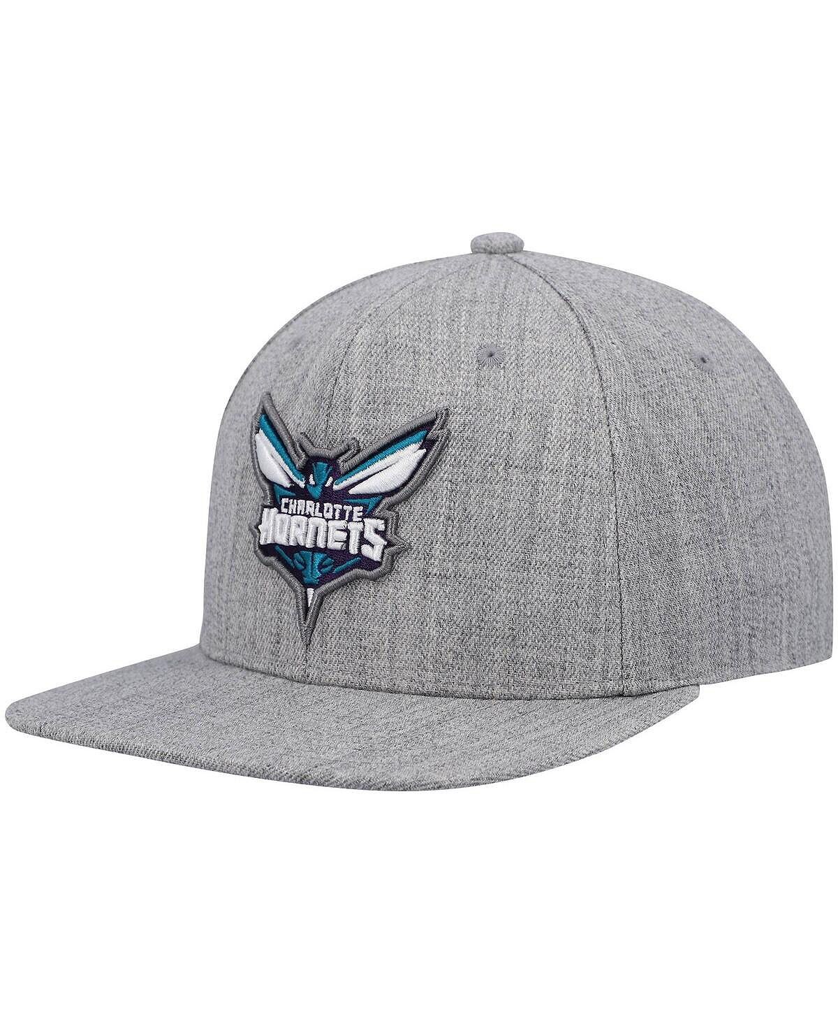 

Мужская серая кепка Charlotte Hornets 2.0 Snapback с меланжевым рисунком Mitchell & Ness