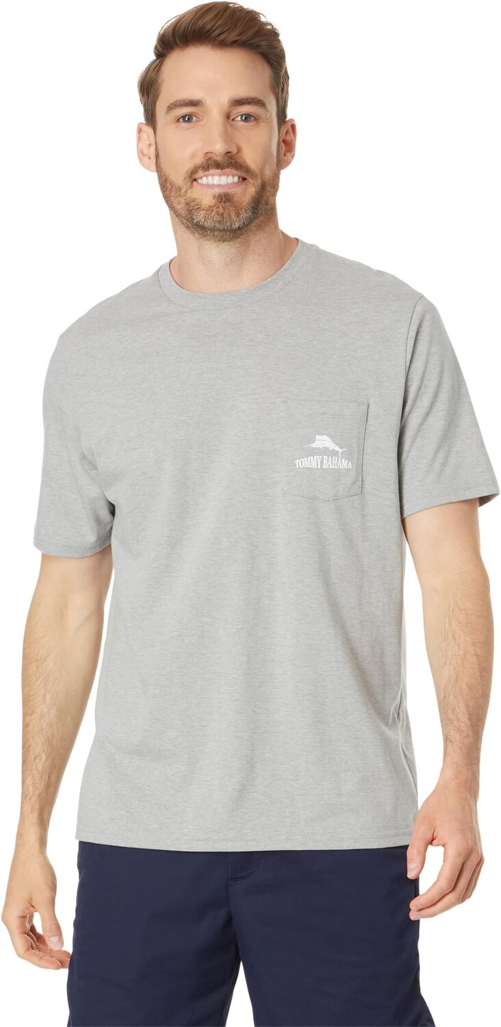 

Футболка с карманом стартового состава Tommy Bahama, цвет Grey Heather