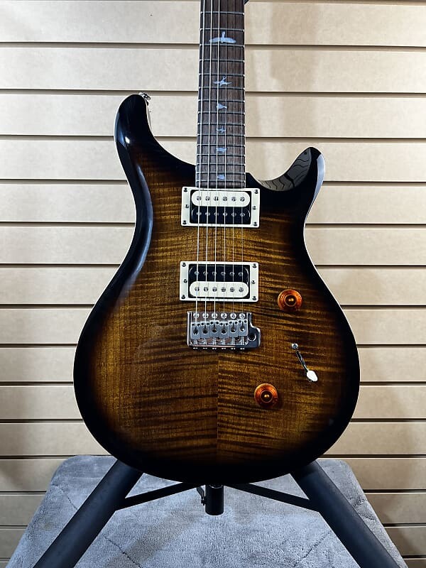 

Электрогитара PRS SE Custom 24 Electric Guitar - Black Gold Sunburst w/Gig Bag & PLEK*D #895