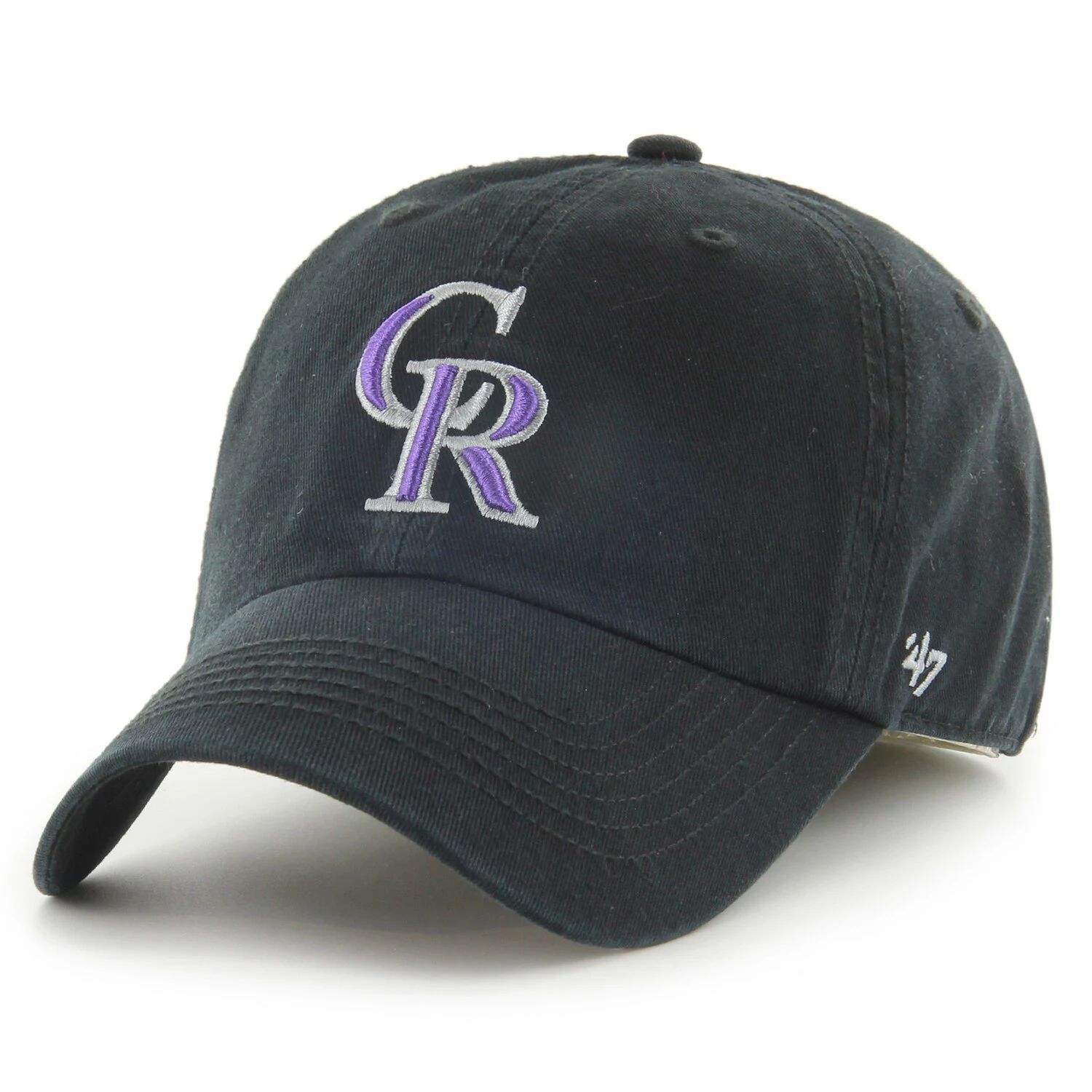 Мужская черная приталенная шляпа с логотипом Colorado Rockies Franchise '47