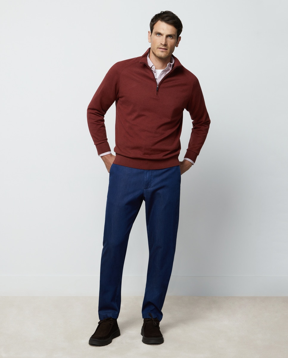 Однотонные мужские брюки Dustin, синий цена и фото