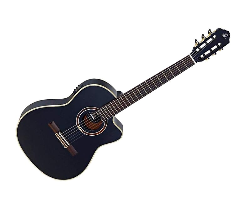 цена Акустическая гитара Ortega Guitars RCE138-T4BK Feel Series Slim Neck AE TL Nylon w/ Bag, Black