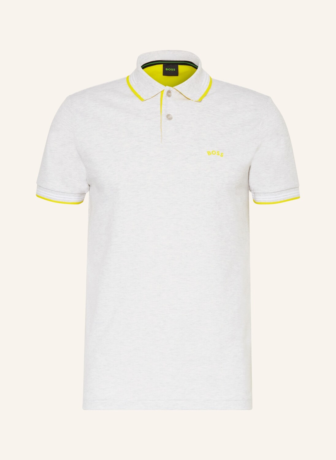 

Рубашка поло BOSS Jersey PAUL Slim Fit, светло-серый