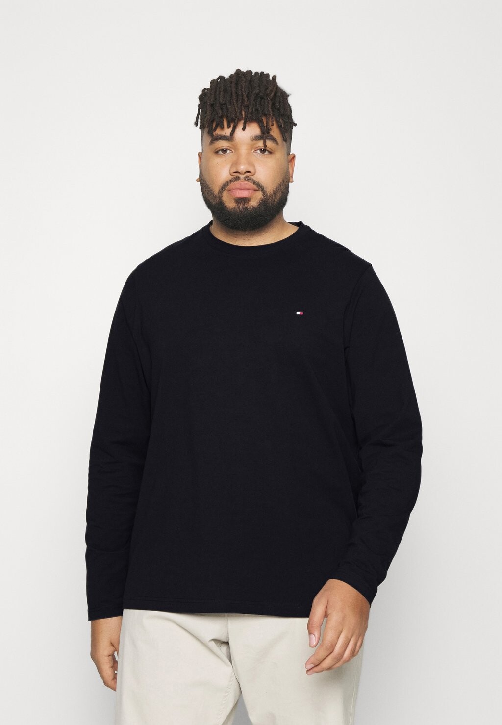 

Футболка с длинными рукавами STRETCH SLIM FIT TEE Tommy Hilfiger, небо пустыни