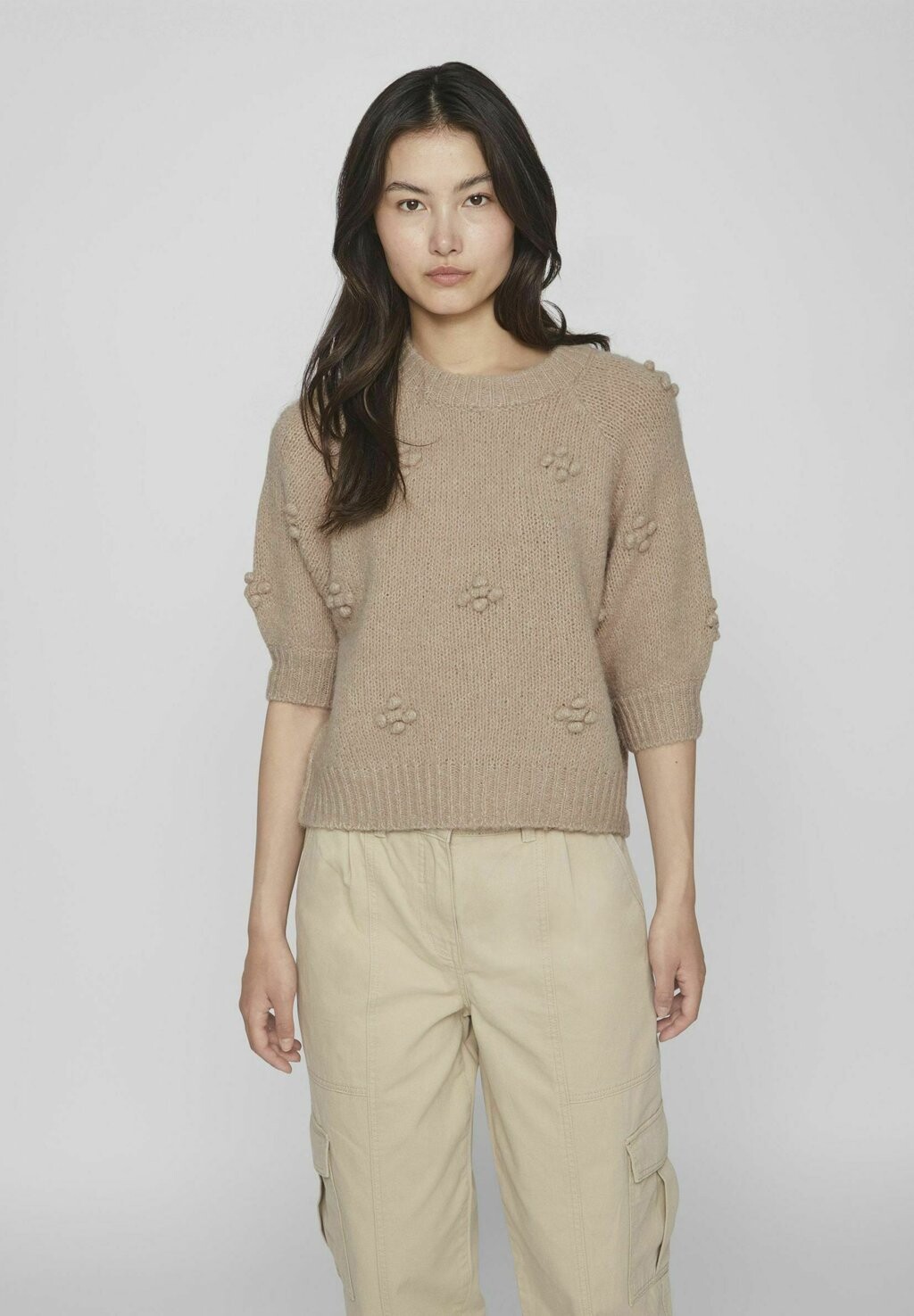 

Свитшот VILA ROUGE ÄRMELIGES, цвет feather gray